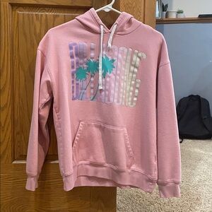 Billabong Pink Hoodie with Tropical Graphic